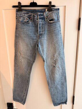 Levis 501 White Oak Blue Jeans, Size: 27
